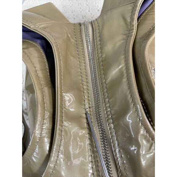 Coach Madison Maggie GOLD Patent Leather Shoulder HOBO Bag K1169-18760 - Picture 7 of 16